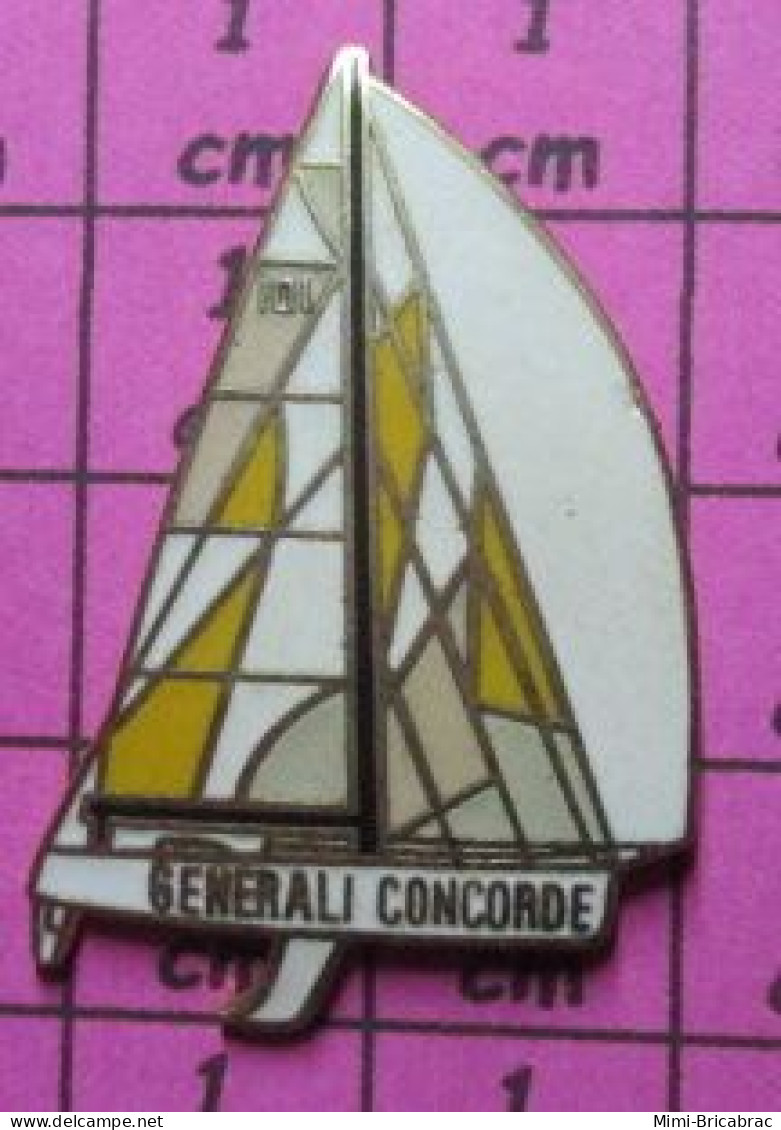 220 Pin's Pins / Beau Et Rare / SPORTS / VOILE VOILIER COURSE REGATE GENERALI CONCORDE - Zeilen