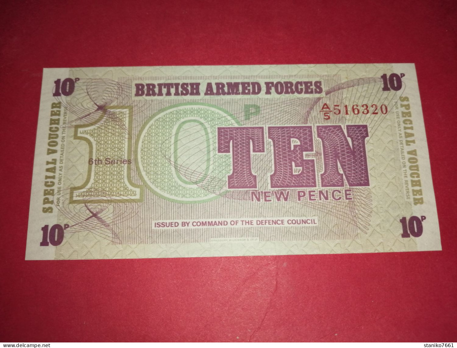 BILLET  10 New Pence British Armed Forces1972 ?  Comme Neuf Voir Photos - British Troepen & Speciale Documenten