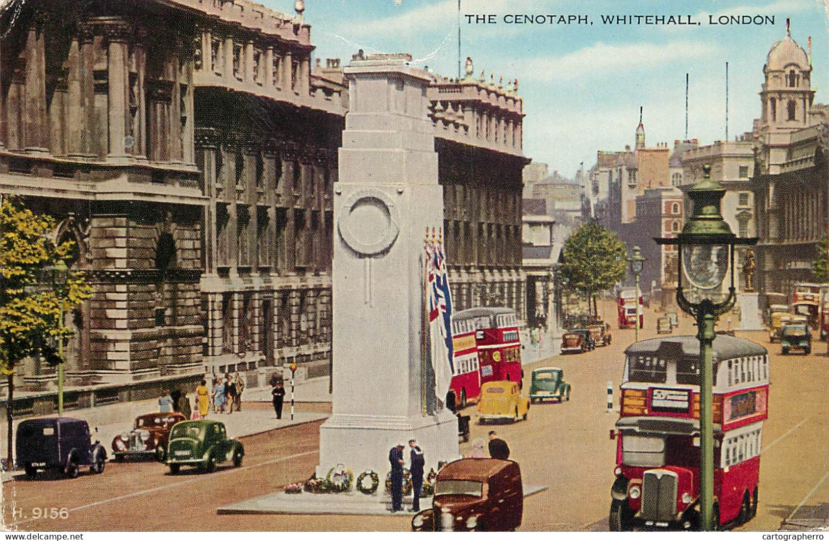 London Surface Traffic Automobiles Whitehall Cenotaph Bus - Whitehall