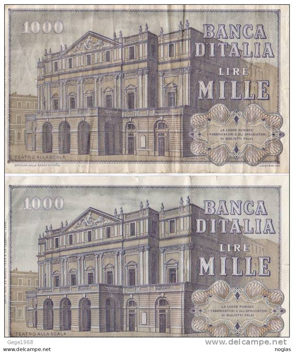 4 BILLETS DE 1000 LIRE ITALIENNE - 1000 Lire