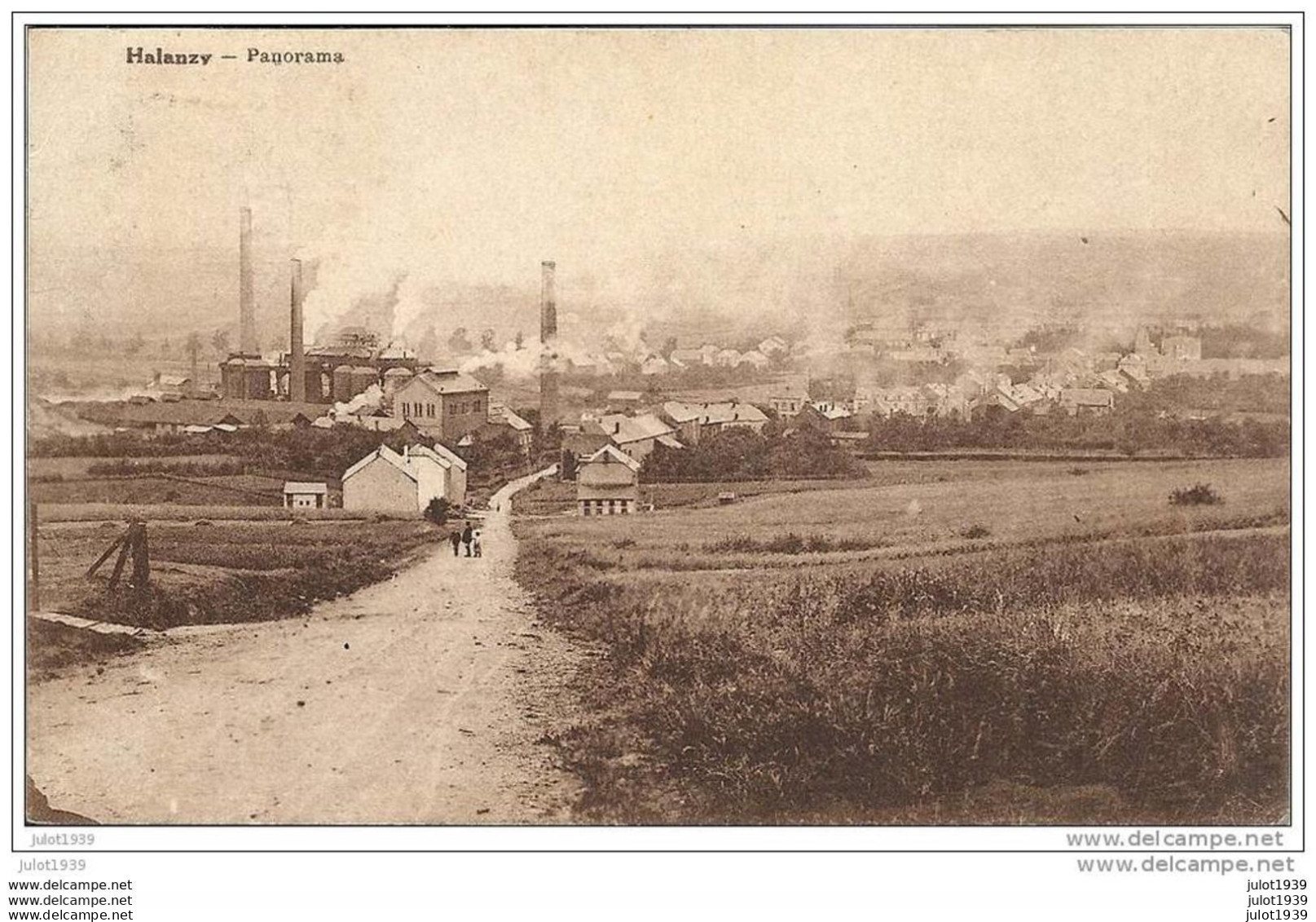 HALANZY ..-- ACIERIES .  Panorama . 1930 Vers BRIENNE  - LE - CHATEAU . Voir Verso . - Aubange