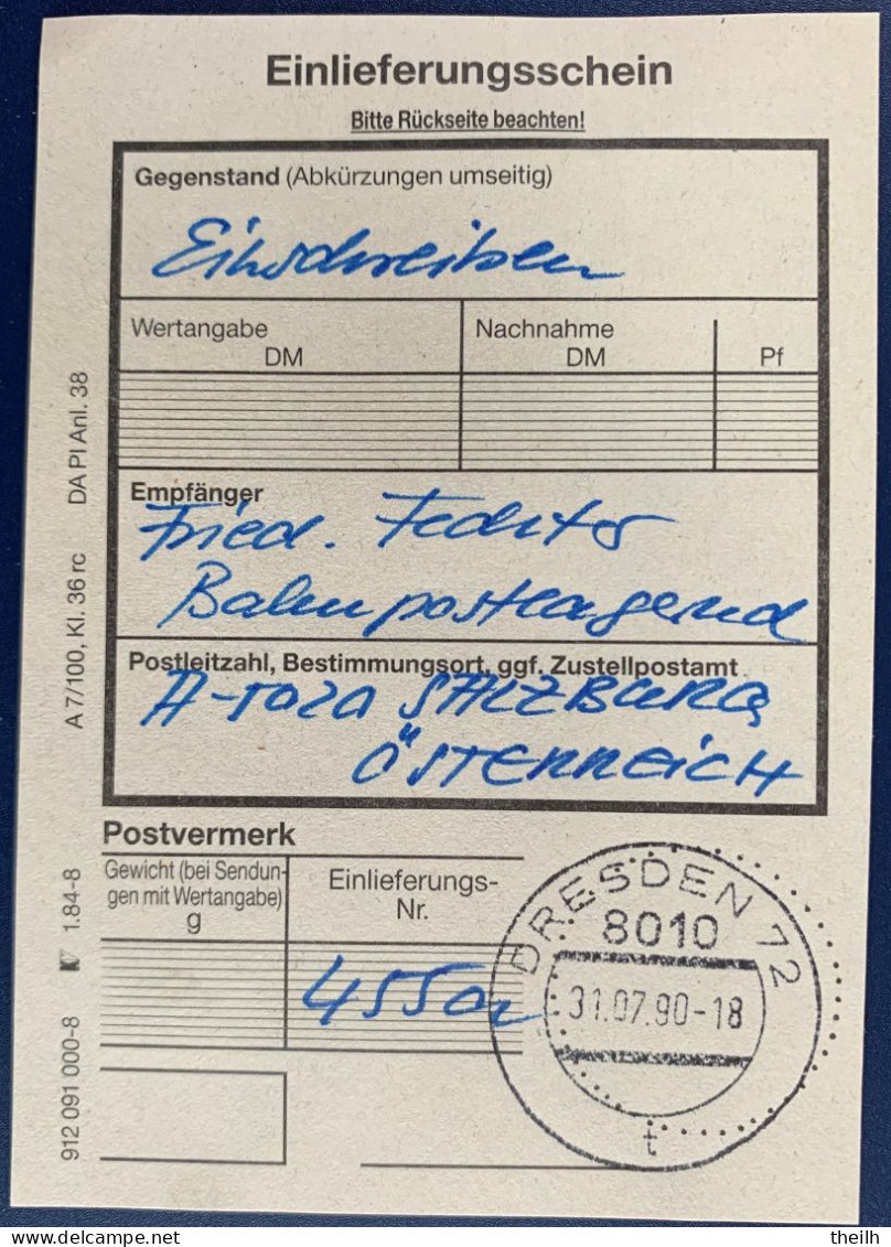 DDR Ganzsache, Mi.Nr. U4, 1990 - Sobres - Usados