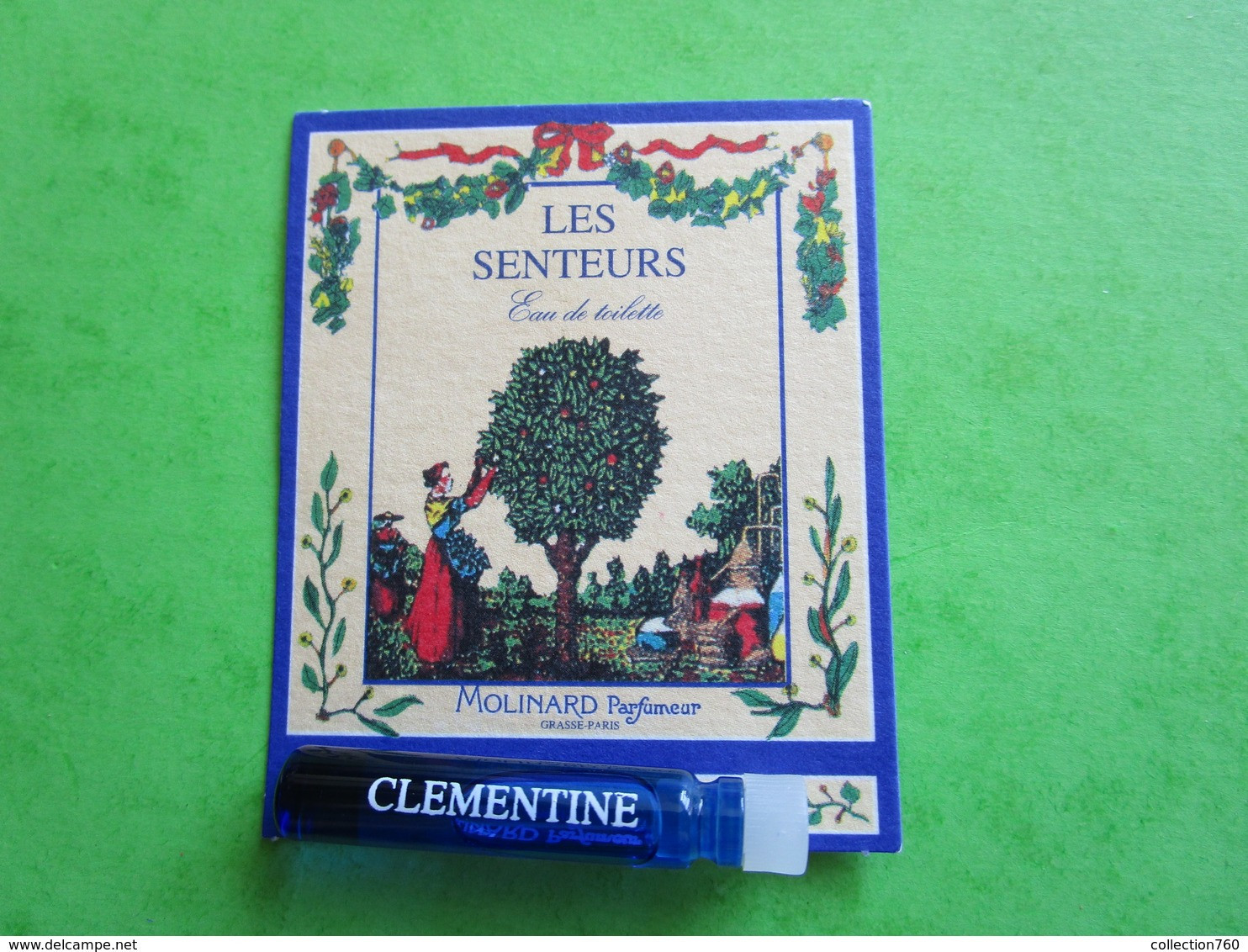 MOLINARD - LES SENTEURS - CLEMENTINE -  (collector - Ne Pas Utiliser) Date Des Années 1990 - Echantillon Tube Sur Carte - Parfums - Stalen