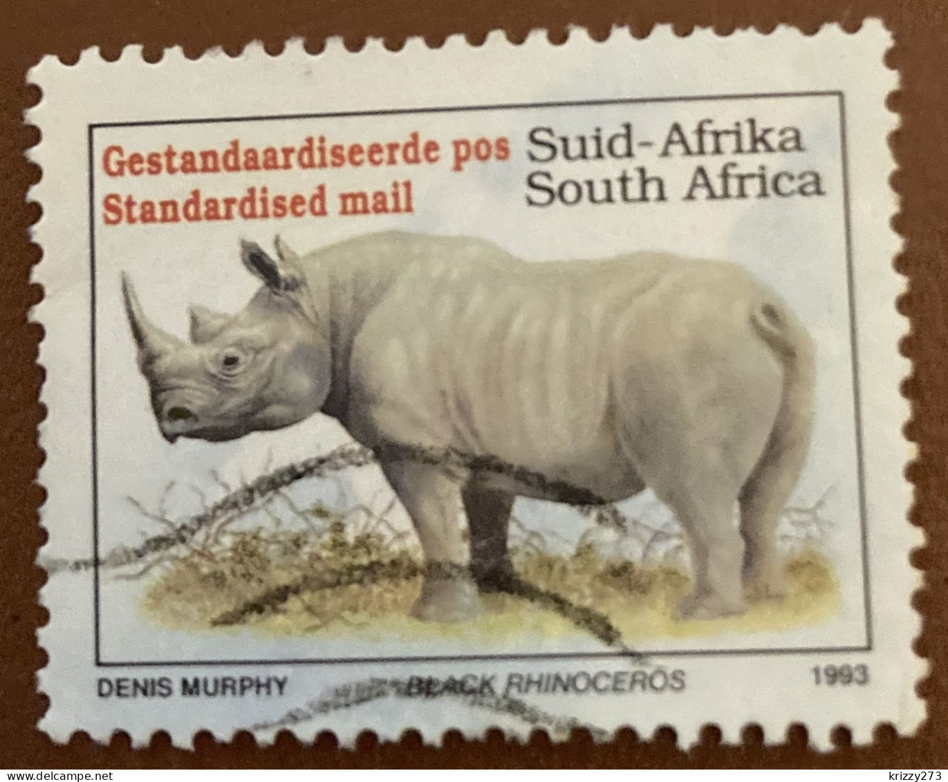 South Africa 1993 Endangered Fauna Diceros Bicorniss 45 C - Used - Used Stamps