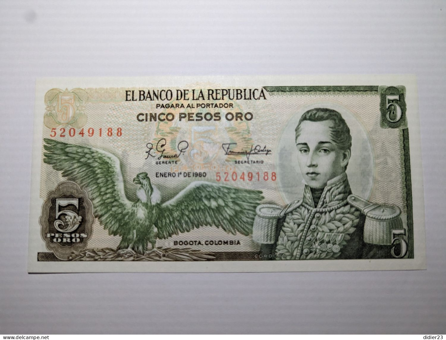 BILLET DE BANQUE COLOMBIE - Colombia