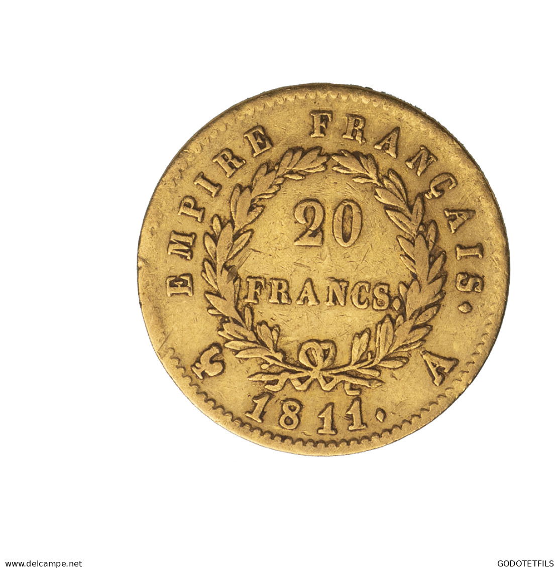 Premier-Empire- Napoléon 1er 20 Francs Tête Laurée 1811 Paris - 20 Francs (or)