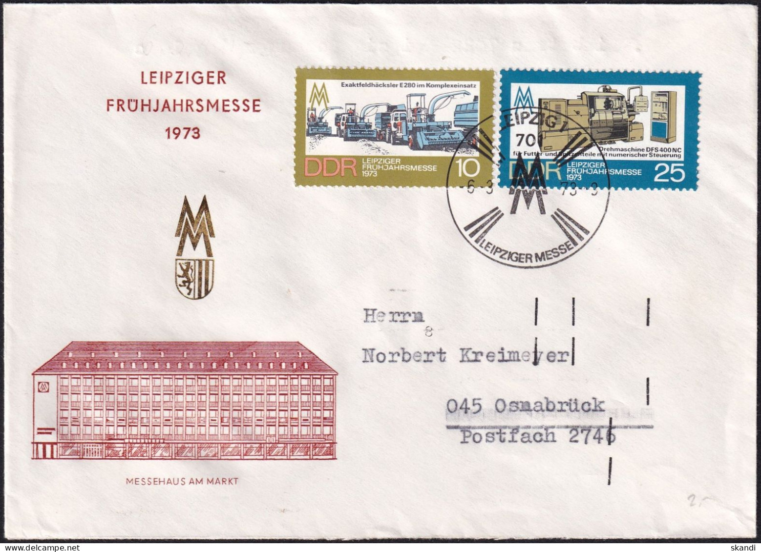 DDR 1973 Mi-Nr. 1832/33 FDC - 1971-1980