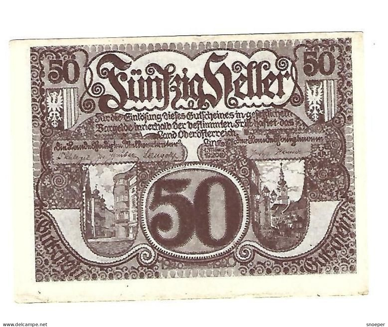 **notgeld   Austria Oberosterreich 50 Heller  692/1i - Autriche