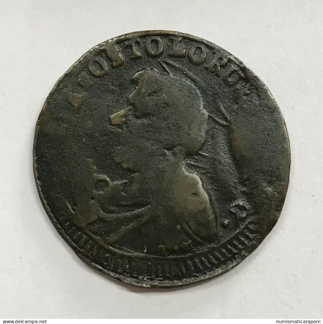 Viterbo  Pio VI 1775-1799 Sampietrino Ridotto 1797 Gr. 5,37 Mb E.1116 - Emilie