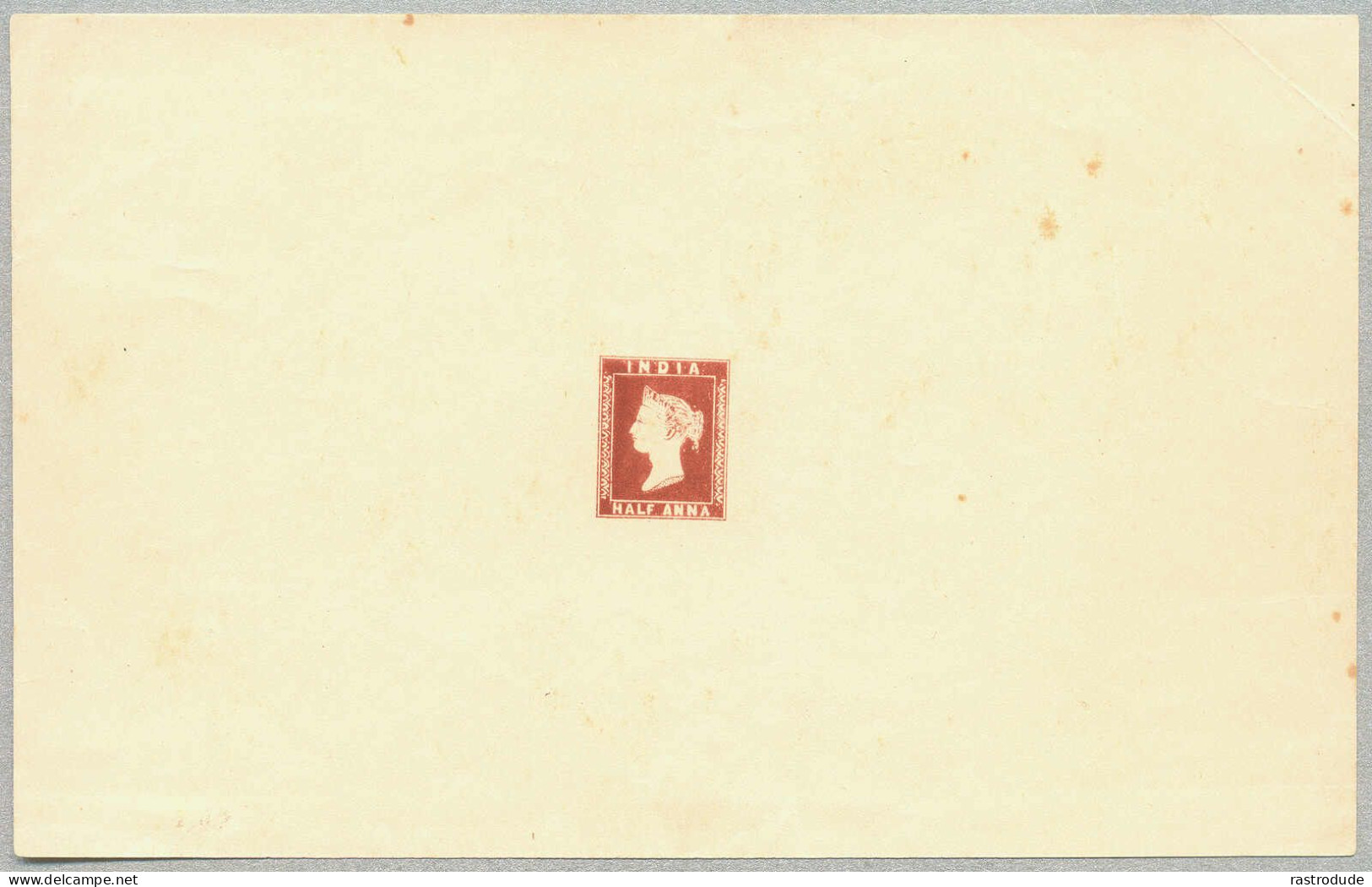 INDIA 1854 ½ A CAPT. THULLIER LITH. ESSAY SHEETLET, SPENCE Nº.68 172mm X 108mm - 1854 East India Company Administration