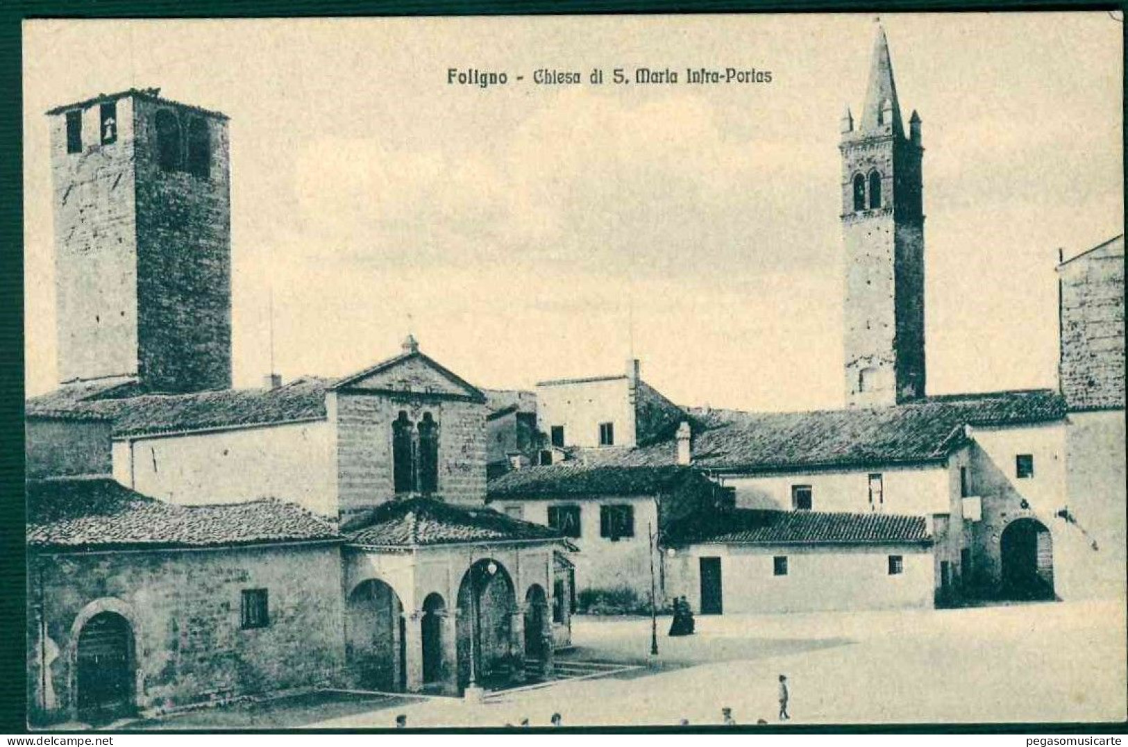 MP240 - FOLIGNO CHIESA DI S MARIA INFRA PORTAS 1920 CIRCA ANIMATA - Foligno