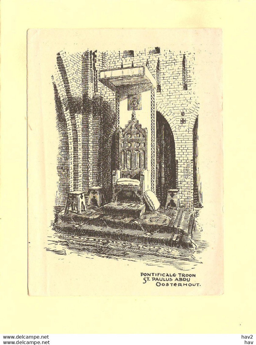 Oosterhout Tekening Troon Paulus Abdij '46 RY34318 - Oosterhout