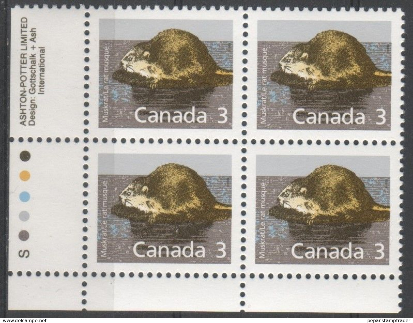 Canada - #1157 - MNH PB  Of 4 - Plaatnummers & Bladboorden
