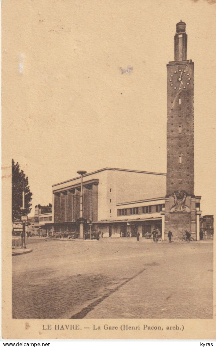 (76) LE HAVRE . La Gare (Henri Pacon Arch./ Horloge Monumentale) - Station