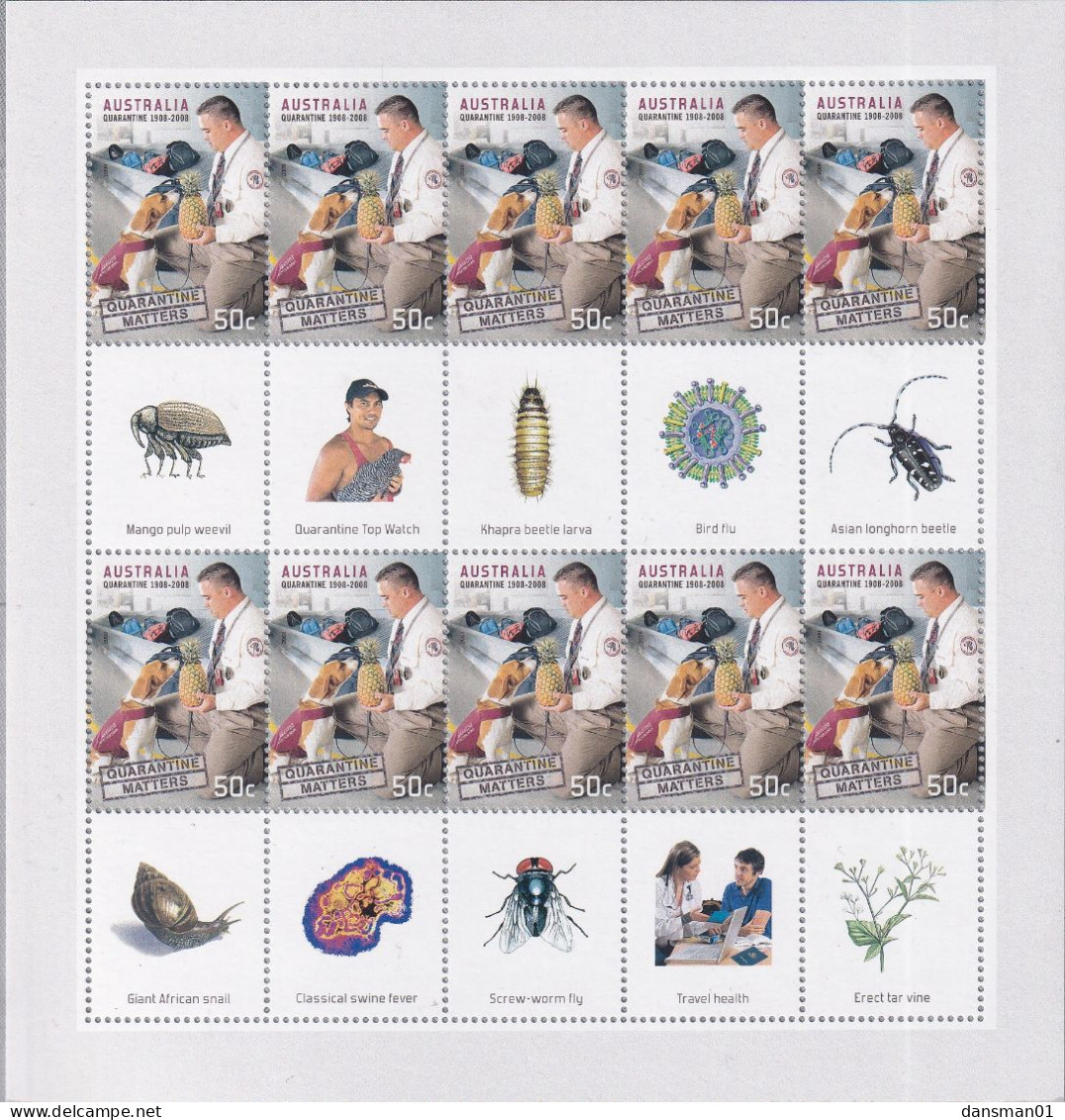 Australia  2008 Quarantine Pack Sc 2894 Mint Never Hinged - Mint Stamps