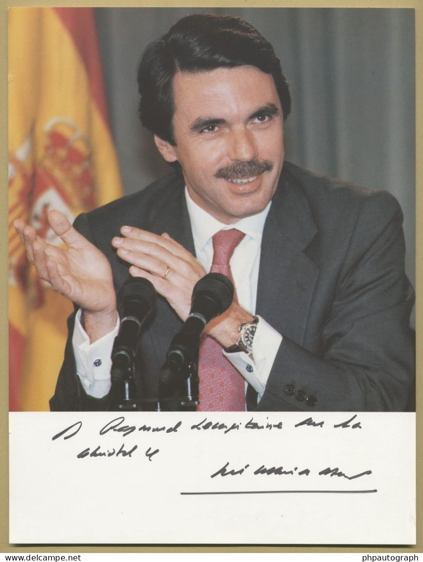 Jose Maria Aznar - Prime Minister Of Spain - Nice Signed Large Photo - COA - Politiek & Militair