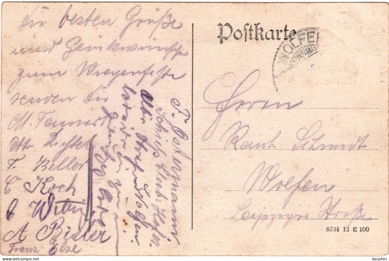AK 1915 Wolfen Bitterfeld-Wolfen Vereinshaus Der AGFA Gesellschaft Ostermann Schieß-Club - Wolfen
