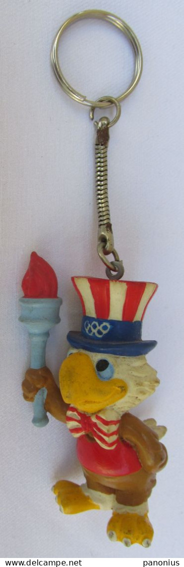 Olympiade - Olympic Games Los Angeles Mascote Sam, Vintage Keychain Keyring - Kleding, Souvenirs & Andere