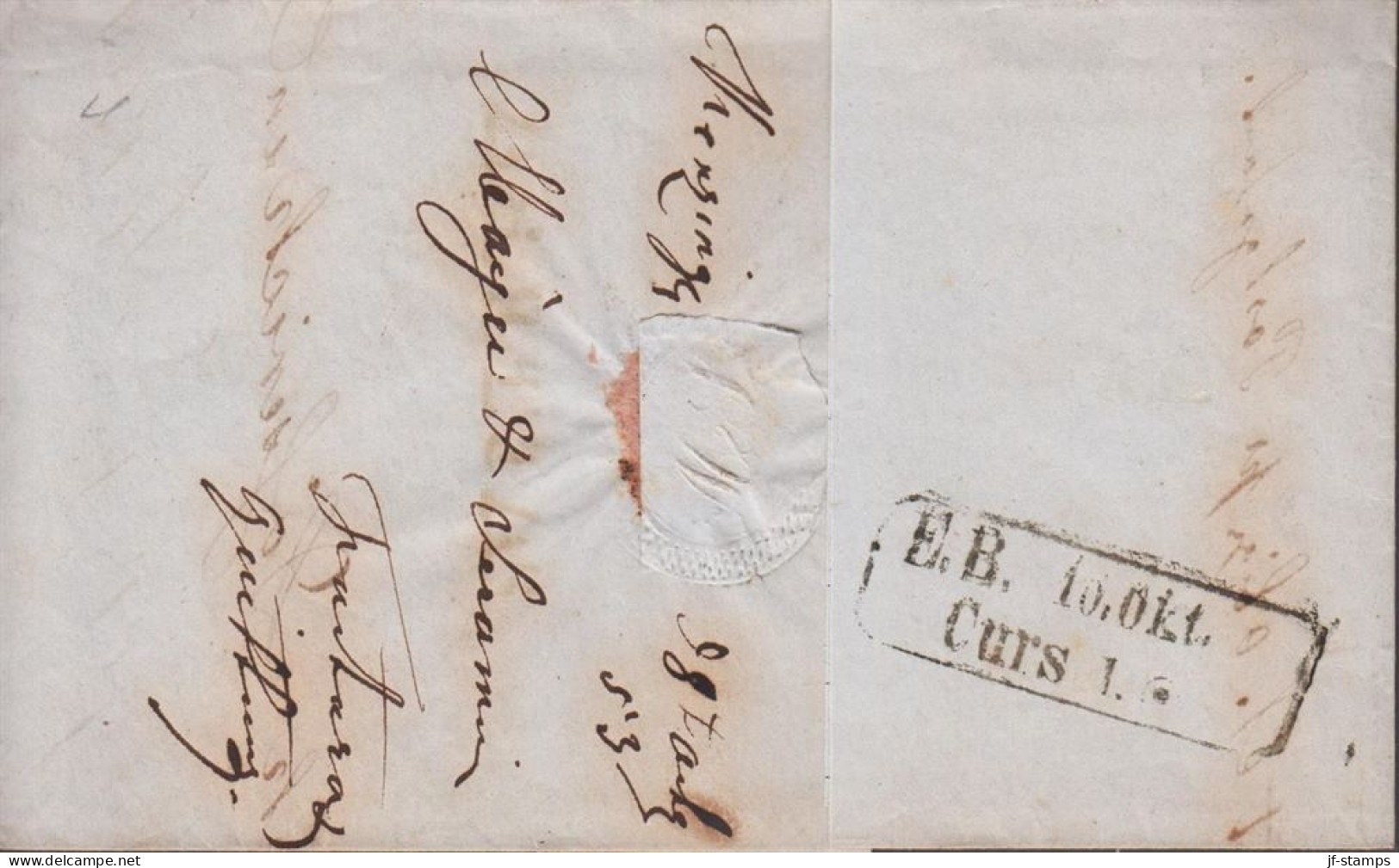 1853. BADEN. Ziffer Im Kreis. 3 Kr. On Fine Small Envelope To Huttingen Cancelled With Nummeral Cancel And... - JF535876 - Lettres & Documents