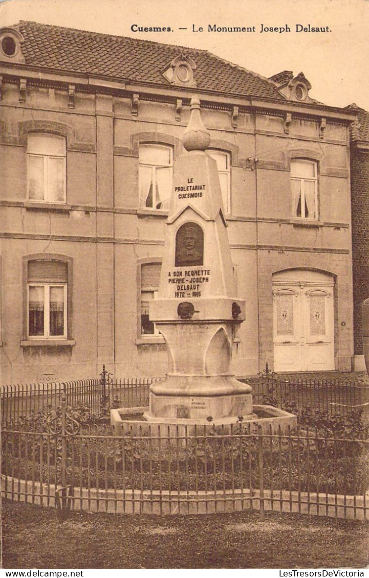 BELGIQUE - CUESMES - Le Monument Joseph Delsaut - Carte Postale Ancienne - Other & Unclassified