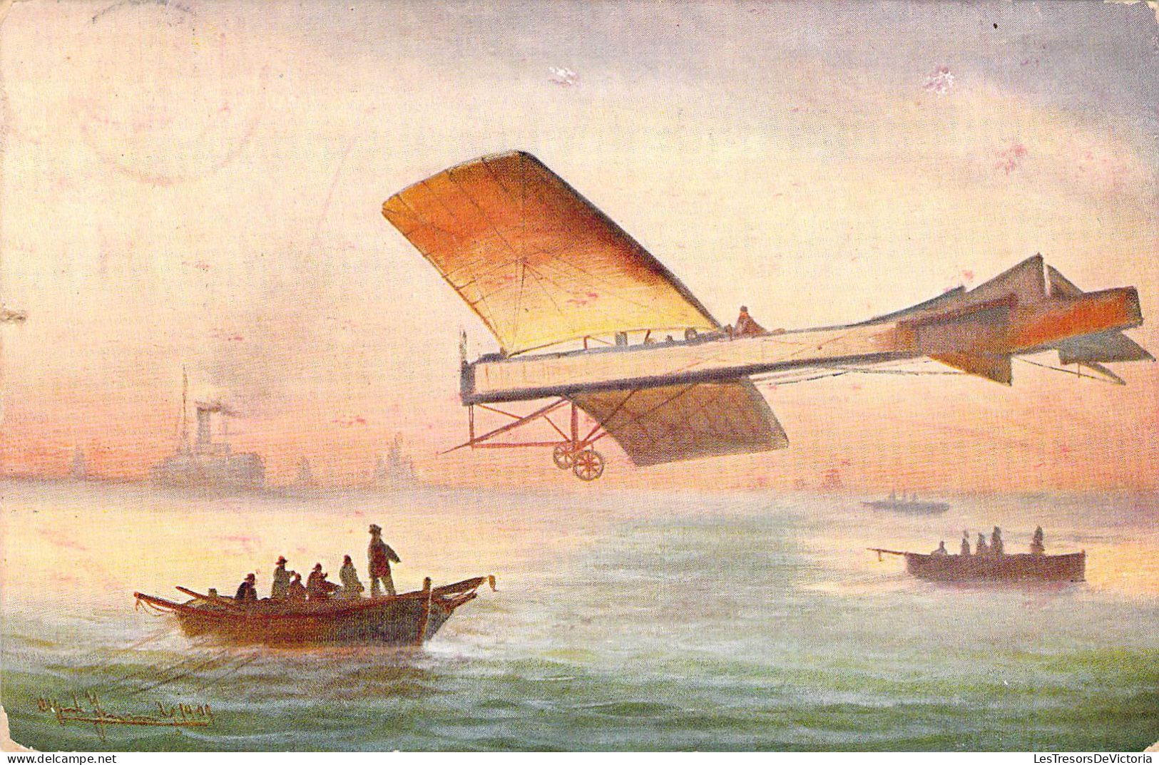 AVIATION - Illustration De Monoplan En Vol - Carte Postale Ancienne - ....-1914: Precursors