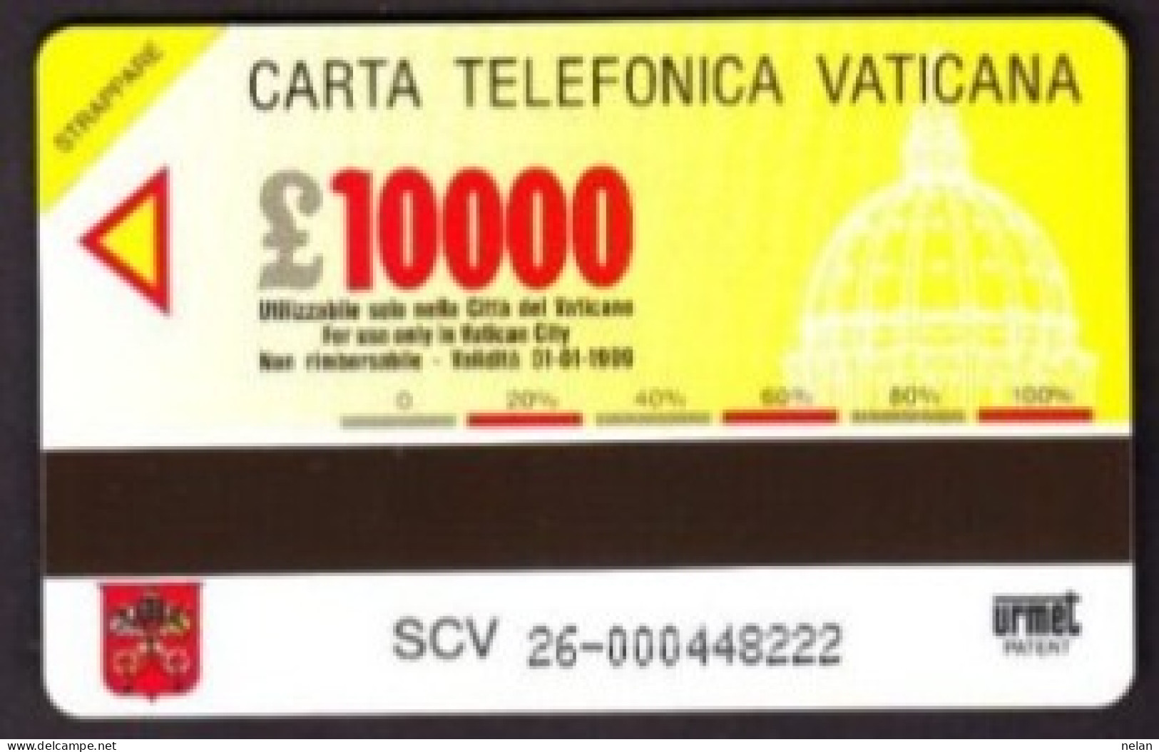 SCHEDA TELEFONICA  - ITALIA - VATICANO - URMET - NUOVA - FABBRICA  DI S. PIETRO - Vatican