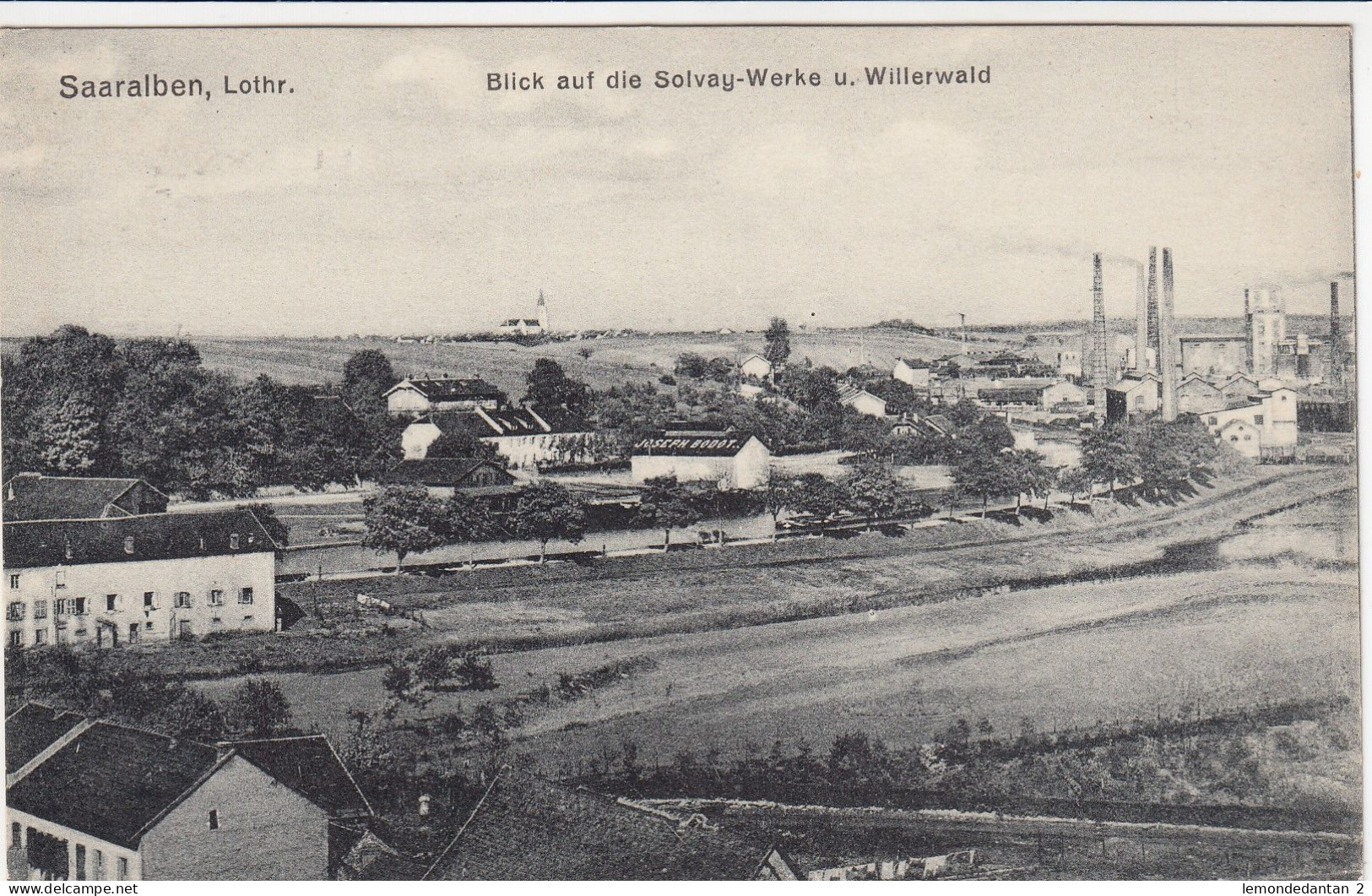 Saaralben Lothr. - Blick Auf Die Solvay-Werke Und Willerwald - Sarralbe