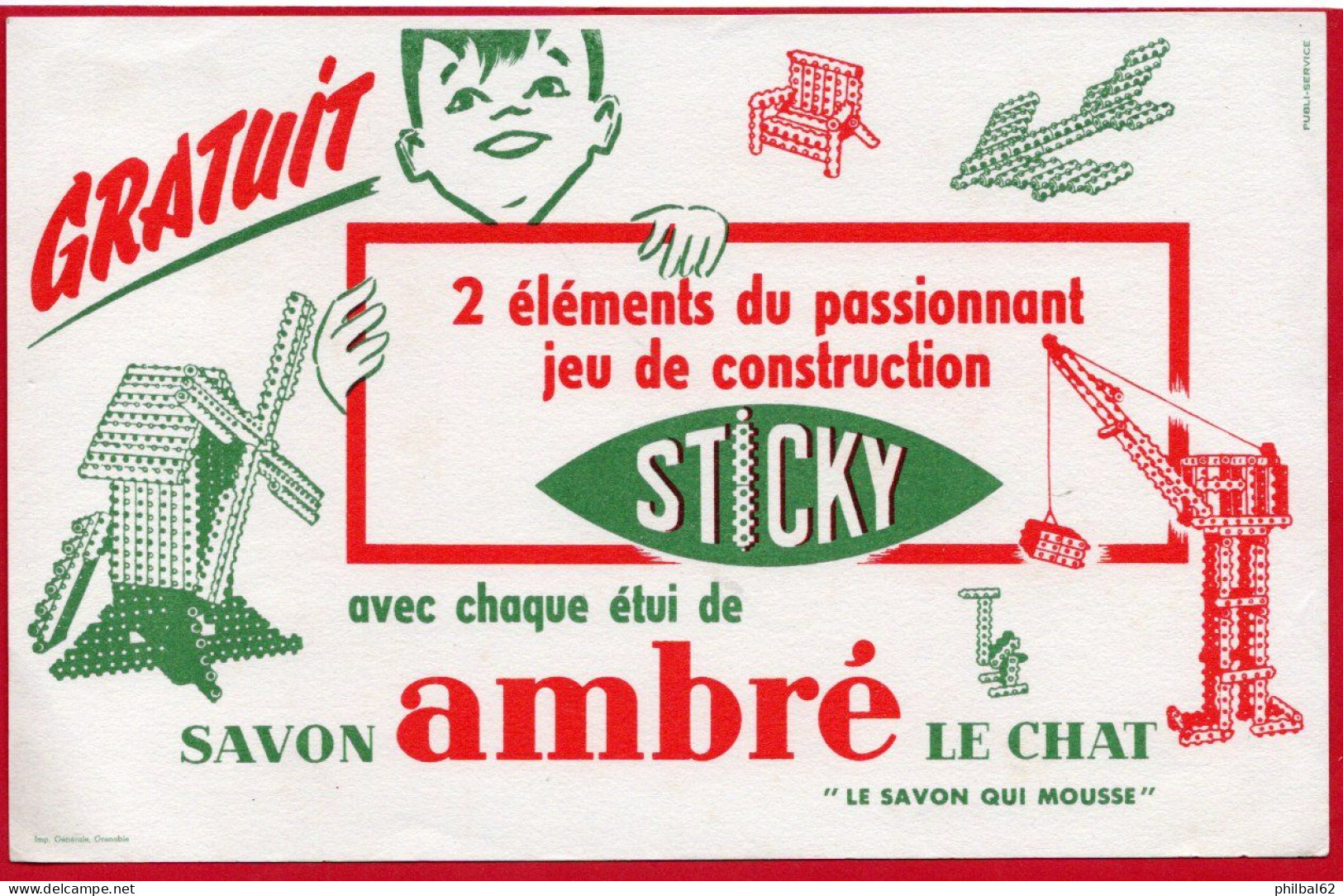 Buvard Savon Ambré "Le Chat". Jeu De Construction Sticky. - Parfum & Kosmetik