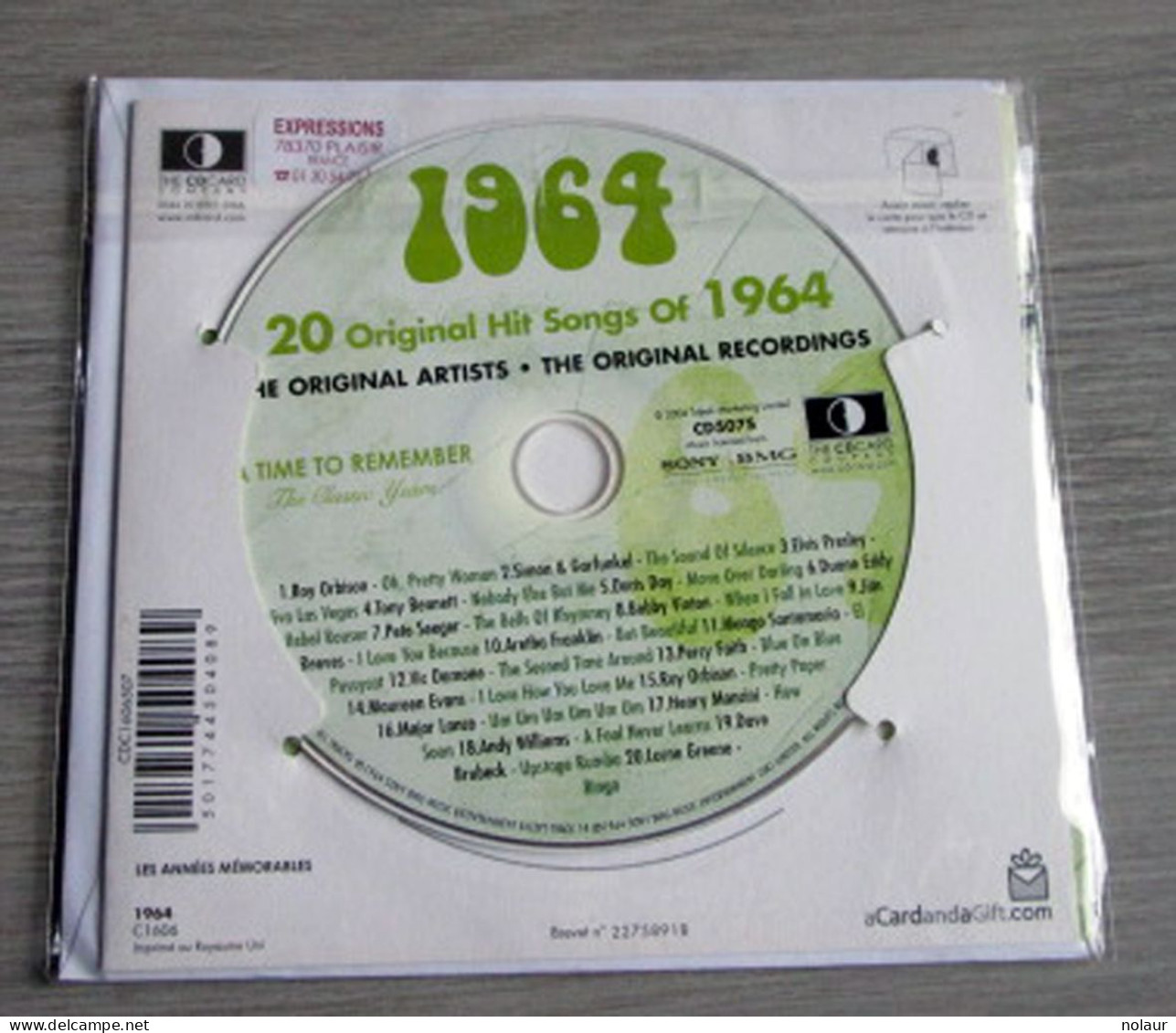 Hits De 1964 CD + Carte D'anniversaire Et  Enveloppe - Autres - Musique Anglaise