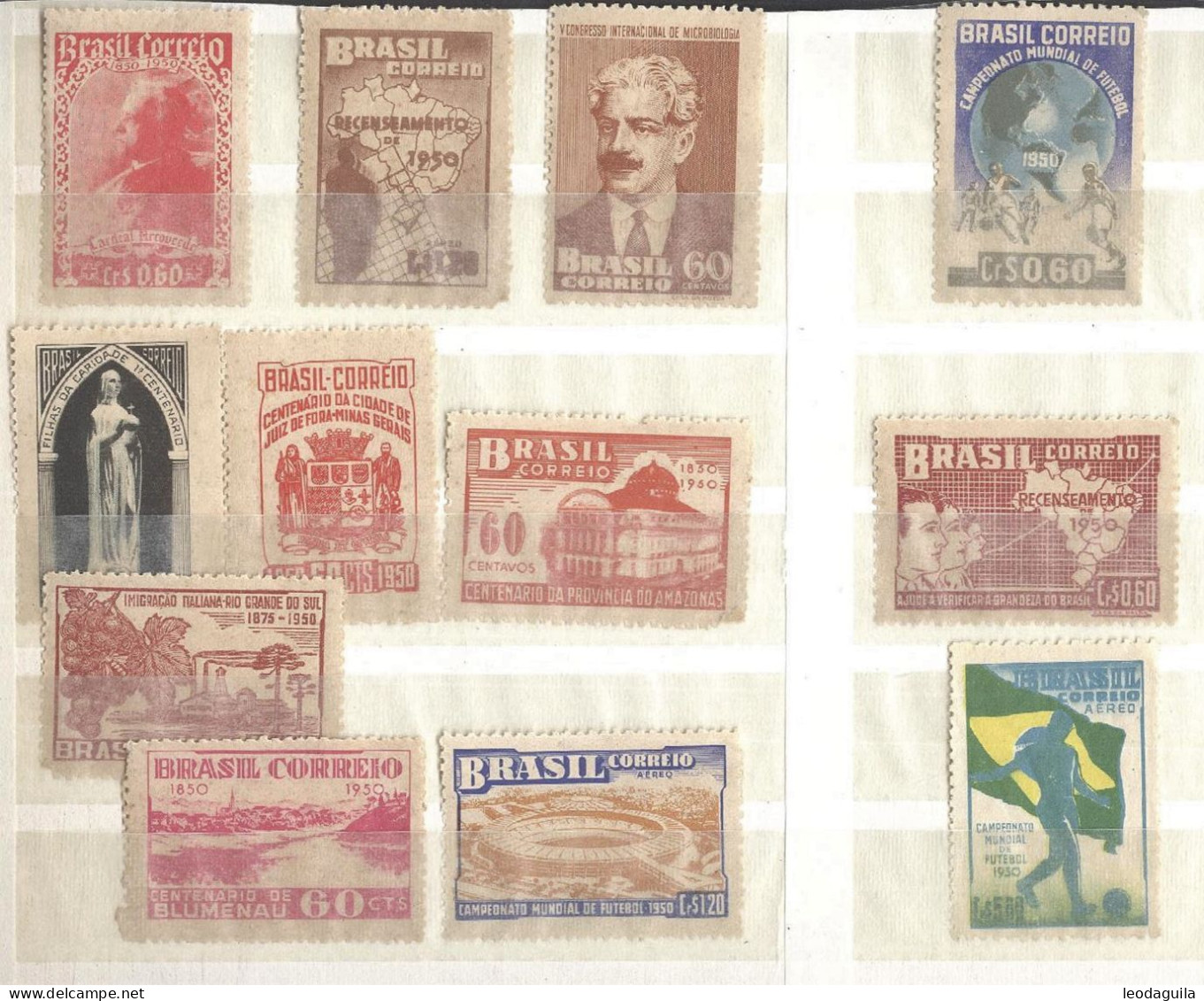 BRAZIL 1950   FULL YEAR COLLECTION  - 12 UNUSED COMMEMORATIVES STAMPS - Full Years
