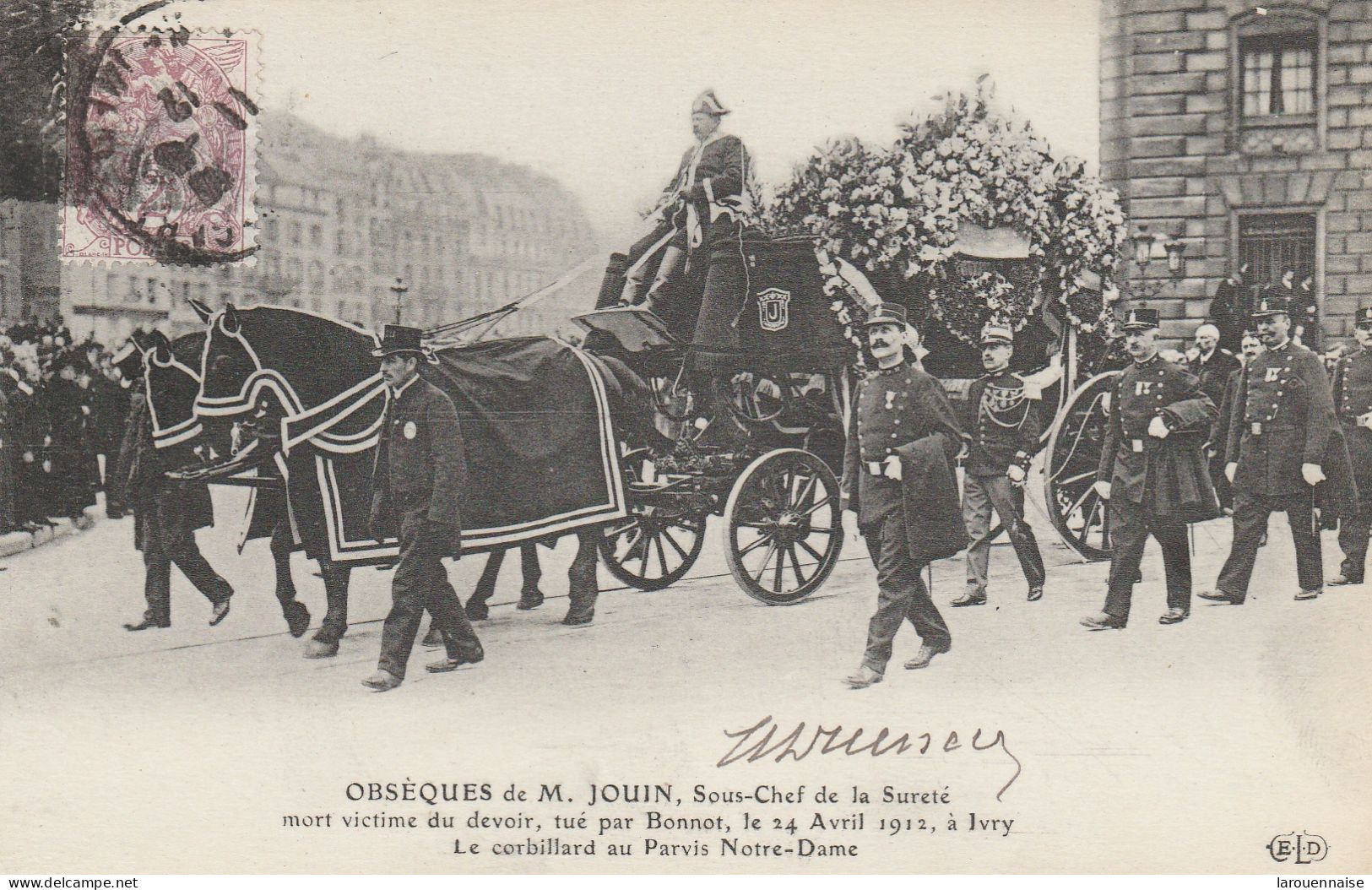 75004 - PARIS - Obsèques De M.Jouin, Sous Chef De La Sureté,mort Victime Du Devoir, Tué Par Bonnot Le 24 Avril 1912.... - Beerdigungen