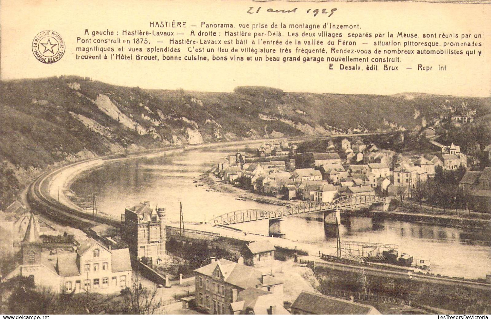 BELGIQUE - Hastière - Panorama - Vue Prise De La Montagne D'Inzemont - Carte Postale Ancienne - Hastière