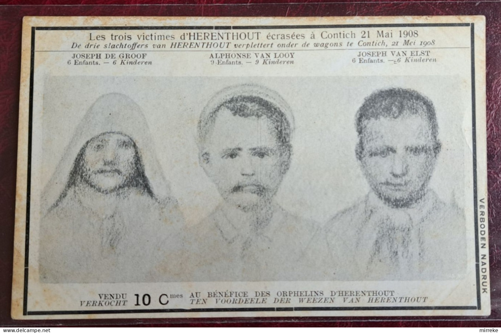 @J@  -  HERENTHOUT  -  De Drie Slachtoffers 21 Mai 1908  -  Zie / Voir Scan's - Herenthout