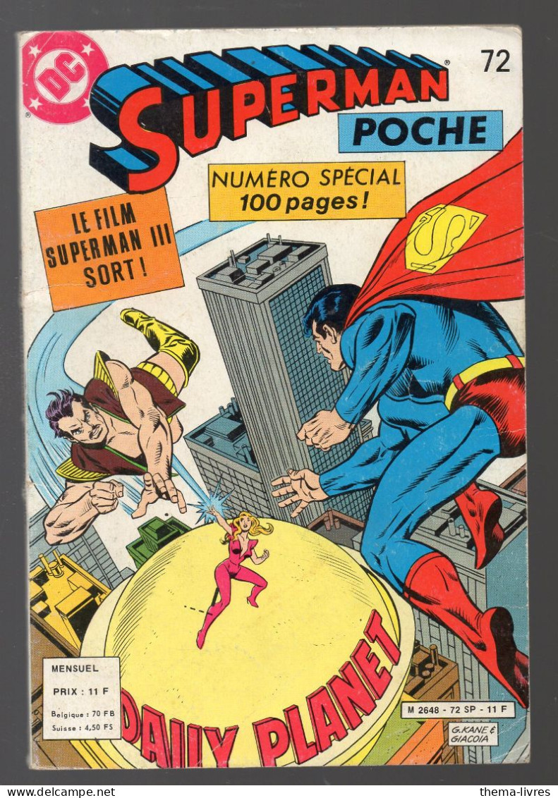 (BD) Superman Poche N°72    1983  (CAT6403/72) - Superman