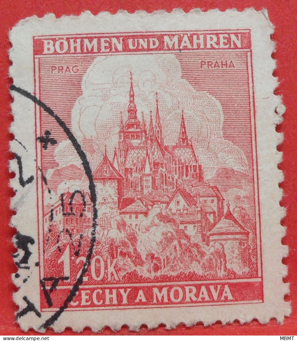 N°80 - 1,20 Korun - Année 1942 - Timbre Oblitéré Allemagne Bohême & Moravie - - Gebruikt