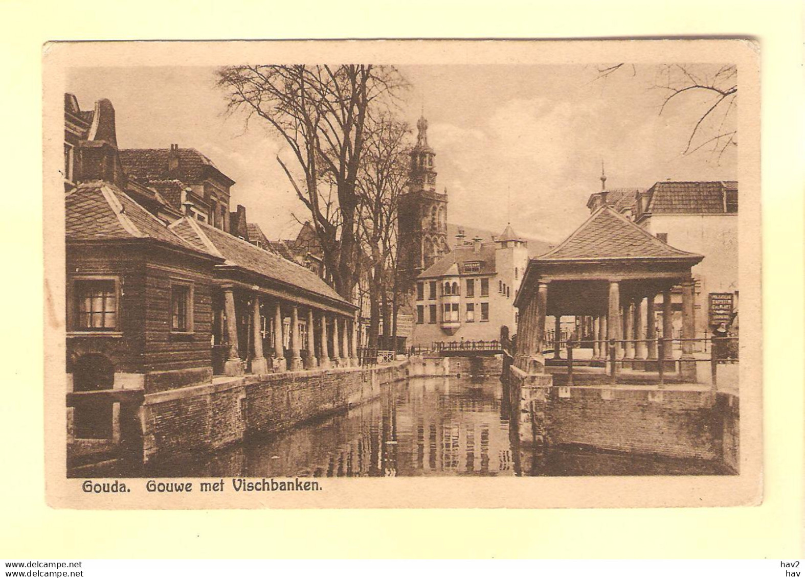 Gouda Gouwe Met Vischbanken 1926 RY22931 - Gouda