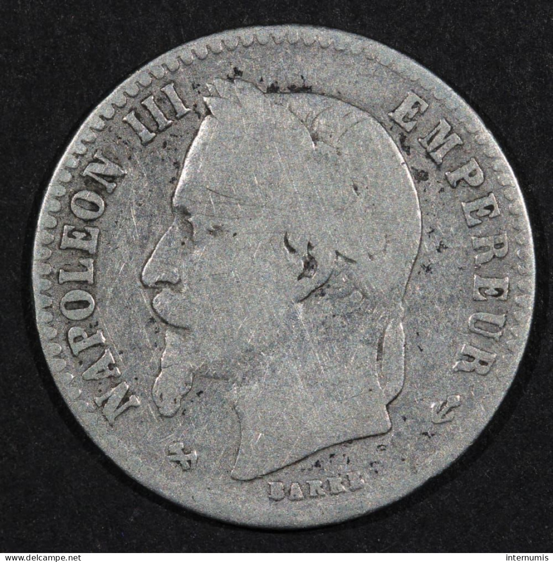 France, Napoleon III, 50 Centimes, 1866, K - Bordeaux, Argent (Silver), KM# 814.3, F. 188/11, Gad.417 - 50 Centimes