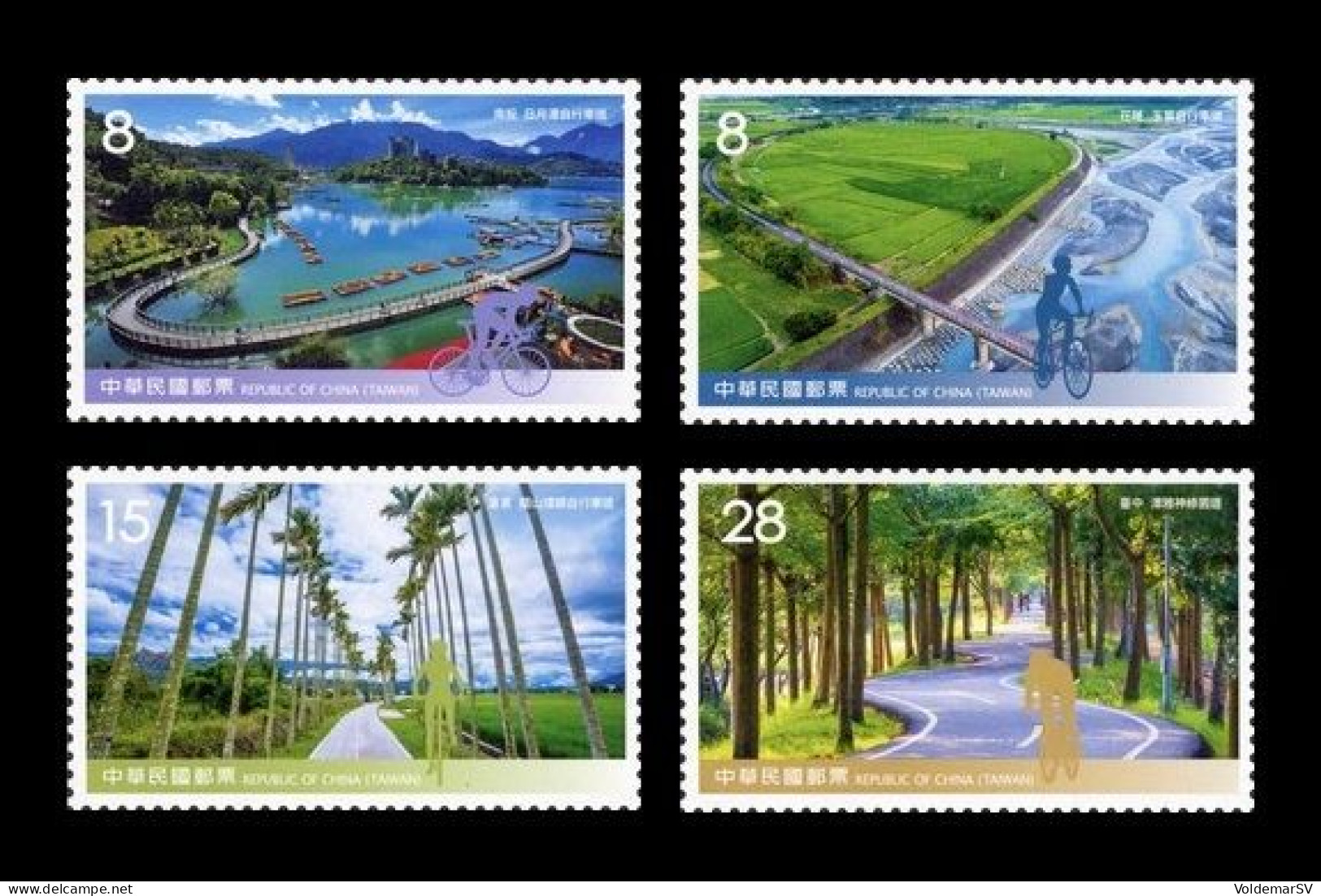 Taiwan 2021 Mih. 4449/52 Bike Paths MNH ** - Neufs