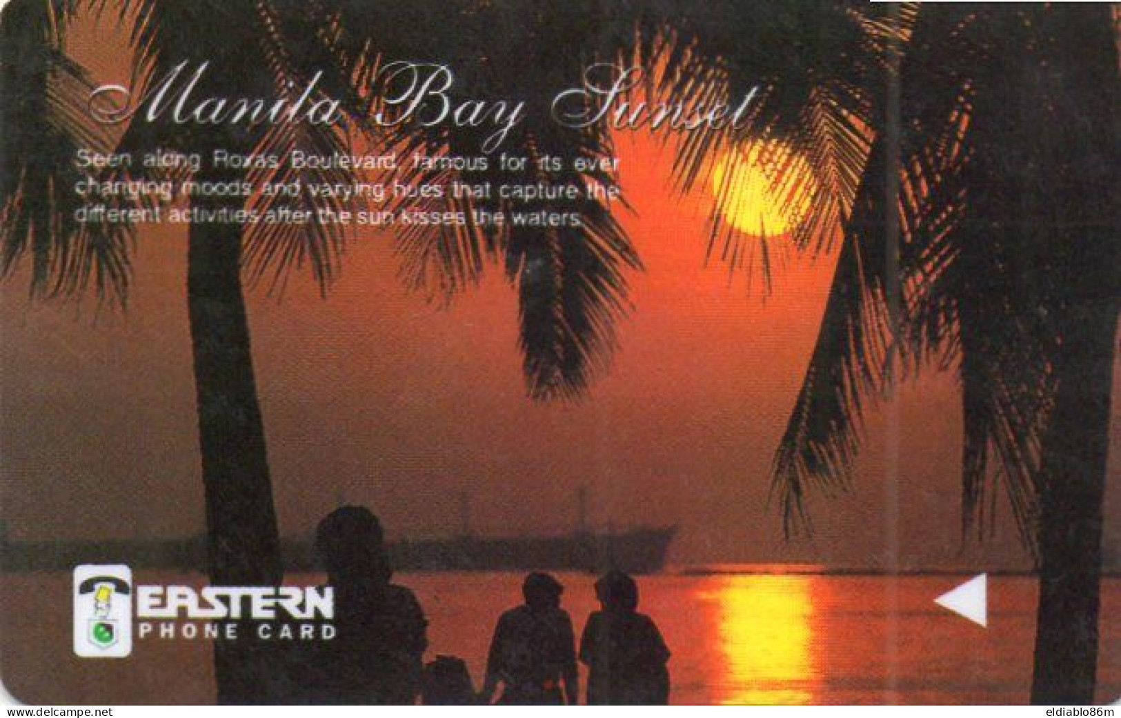 PHILIPPINES - GPT - 128PETA - MANILA BAY SUNSET - HIGHLY USED - Philippines