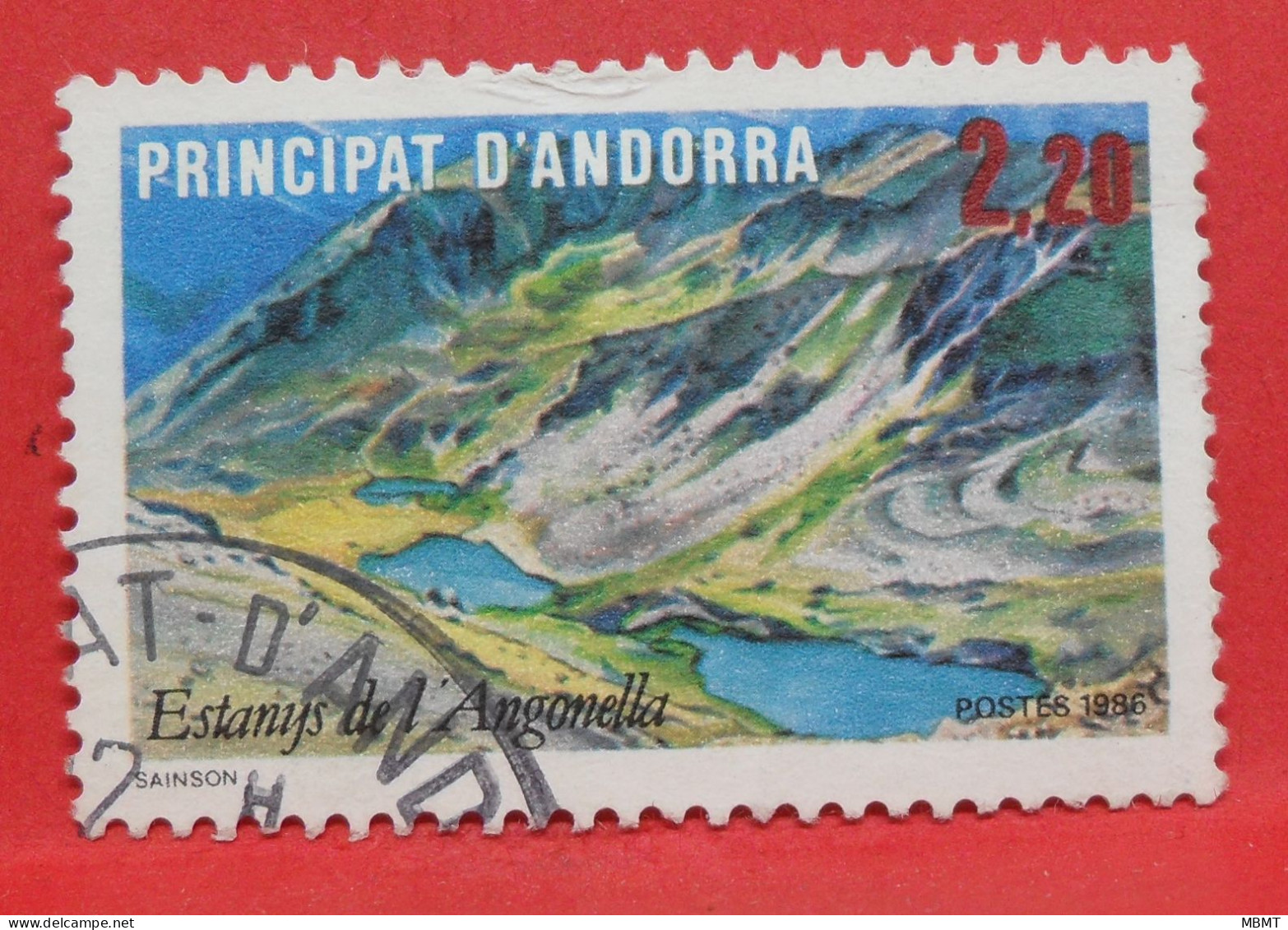 N°372 - 2.20 Francs - Année 1986 - Timbre Oblitéré Andorre Français - - Oblitérés