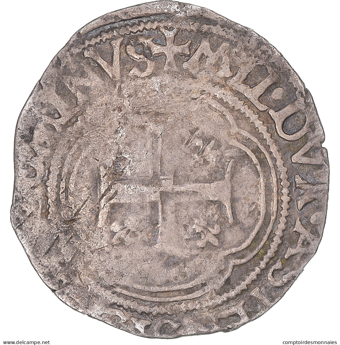 Monnaie, Italie, Louis XII, Parpaiolle, Asti, TB+, Billon, Duplessy:699 - 1498-1515 Louis XII