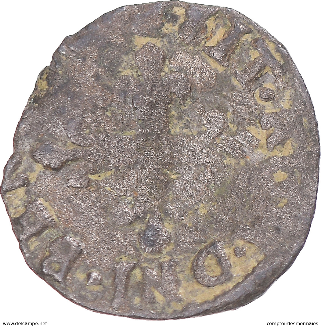 Monnaie, France, Henri III, Liard à La Croix Fleurdelisée, B+, Billon - 1574-1589 Heinrich III.