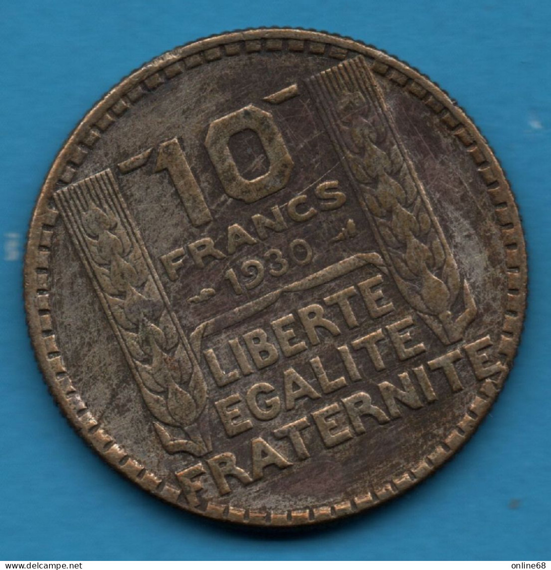 FRANCE 10 FRANCS 1930 F# 360, KM# 878, Gad# 801 Argent 680‰ Silver Turin - 10 Francs