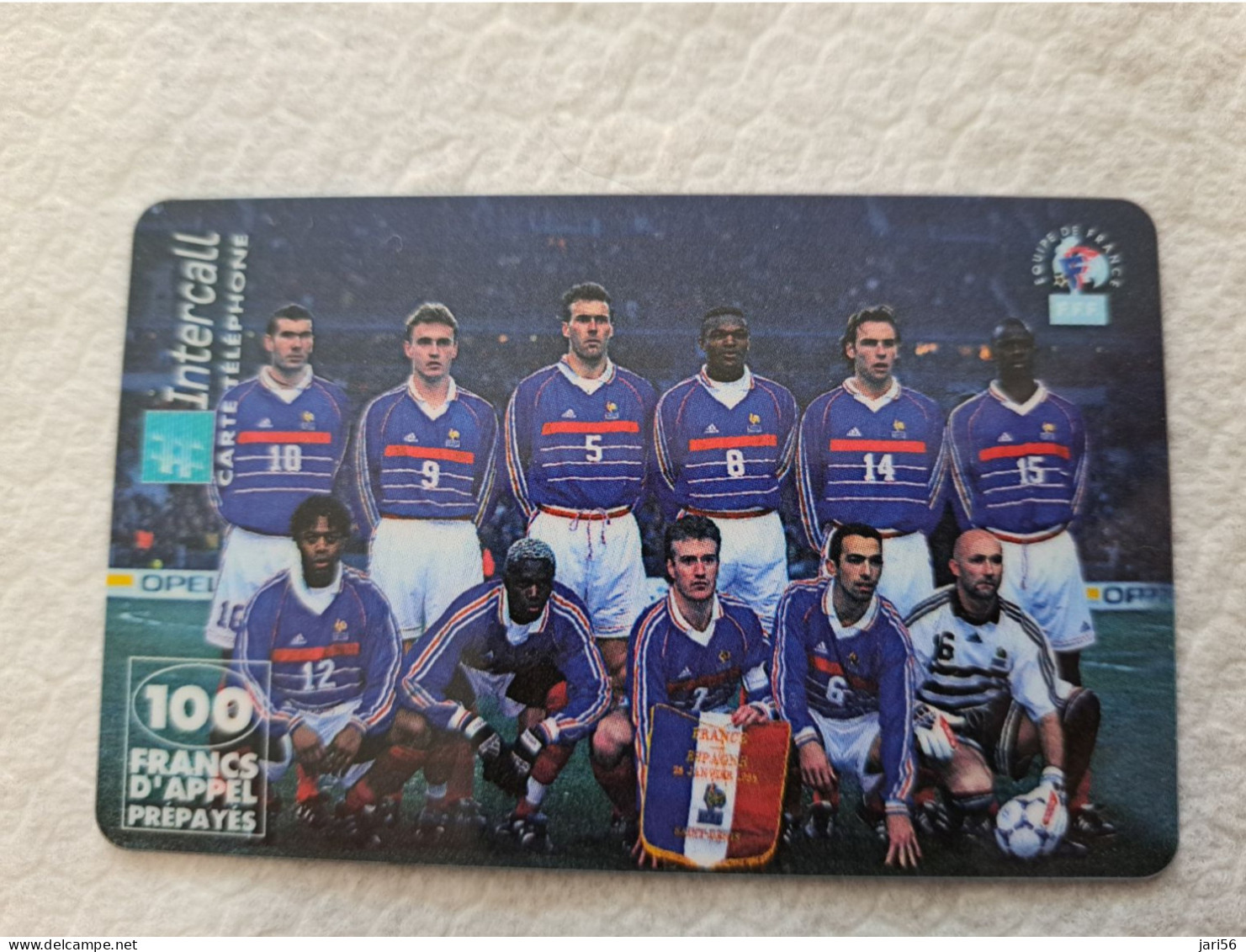 FRANCE/ 100 FRANCS  / INTERCALL/ FOOTBAL/ TEAM/ FRANCE      /   PREPAID  / MINT    ** 14562** - Mobicartes (GSM/SIM)