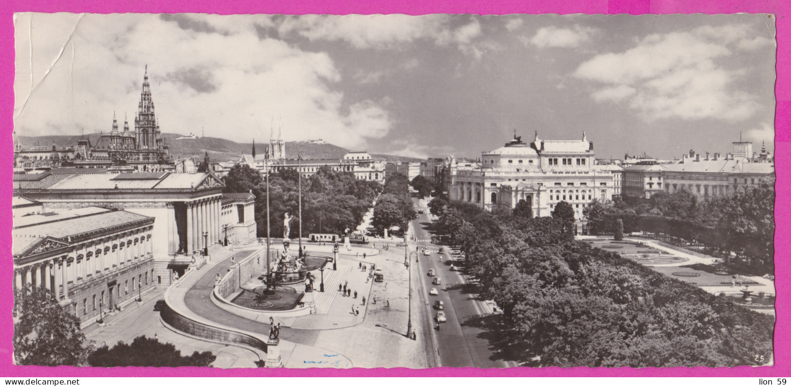 274344 / Austria - Wien Ringstraße Mit Parlament, Rathaus, Votivkirche, Universität Burgtheater Und Volksgarten PC 1960 - Ringstrasse