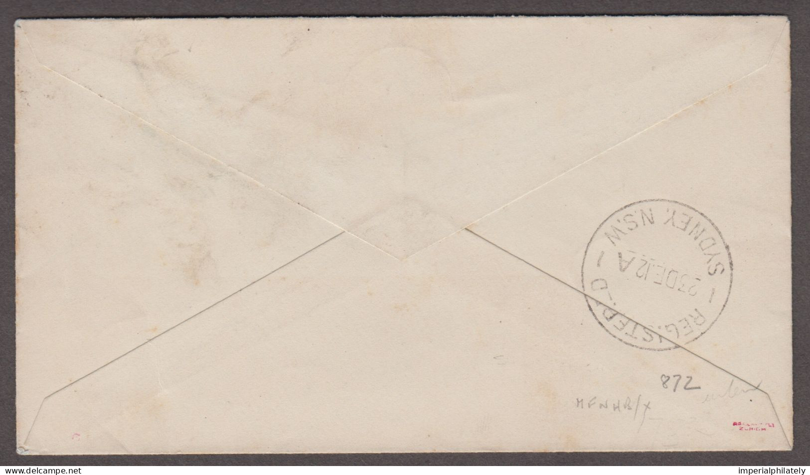 1912 Envelope Sent Registered To Germany With 1910 Fiji Ovpt 1s And 2 1/2d, Tied By PORT-VILA / NEW HEBRIDES Cds - Covers & Documents