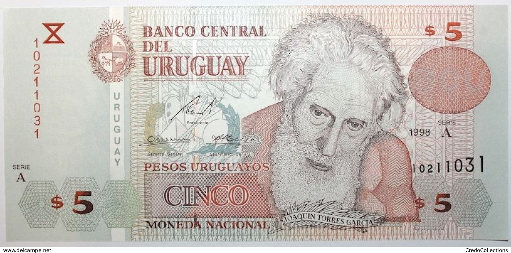 Uruguay - 5 Pesos Uruguayos - 1998 - PICK 80 - NEUF - Uruguay