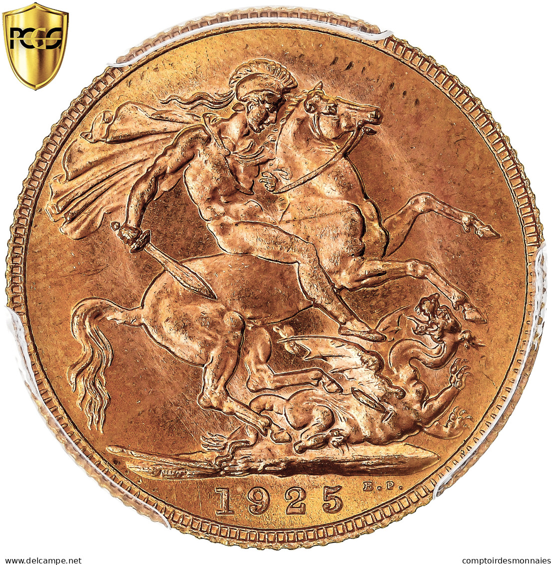 Monnaie, Grande-Bretagne, George V, Sovereign, 1925, Londres, PCGS, MS65, FDC - 1 Sovereign