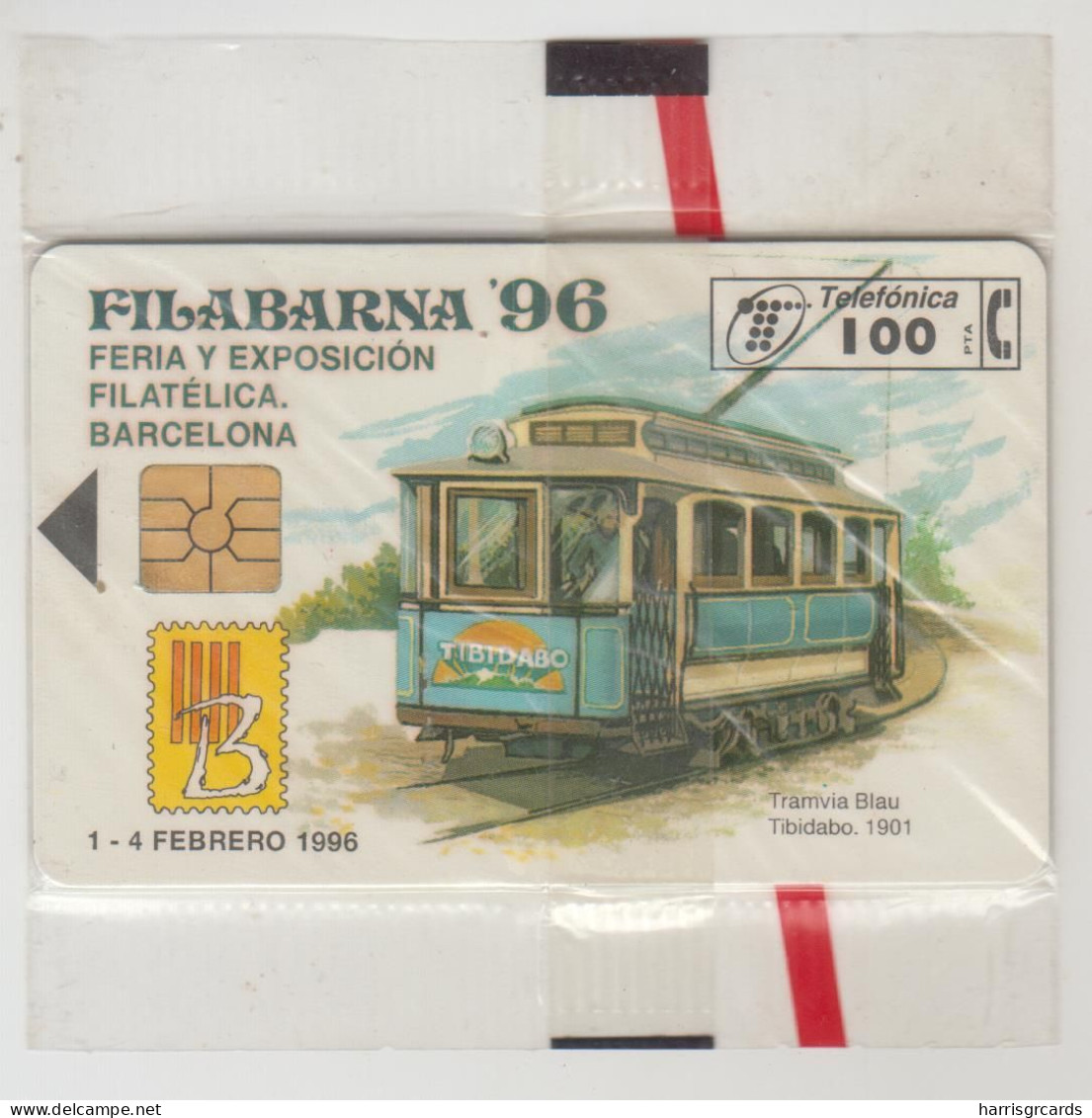 SPAIN - Filabarna'96 (Tram/Stamps), P-173, 01/96, Tirage 6.100, Mint - Privatausgaben