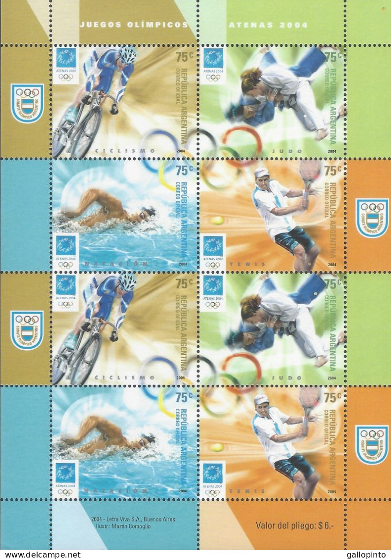 Argentina Olympic Games Athens 2004 MNH - Verano 2004: Atenas